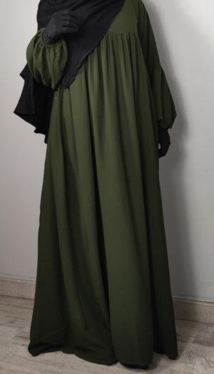 abaya cosy kaki 1